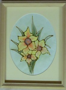 obraz z żółtymi kwiatami.